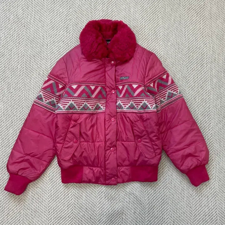 [BUNJANG] Goldwin Nordic Pattern Fur Collar Jacket / 골드윈 노르딕 패턴 퍼카라 자켓