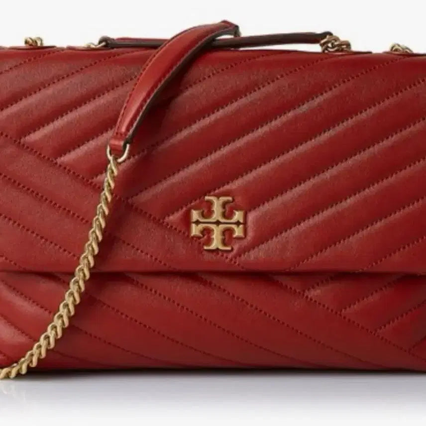 [BUNJANG] Tory Burch Kira Chevron Shoulder Bag Redstone / 토리버치 키라 쉐브론 숄더백 레드스톤