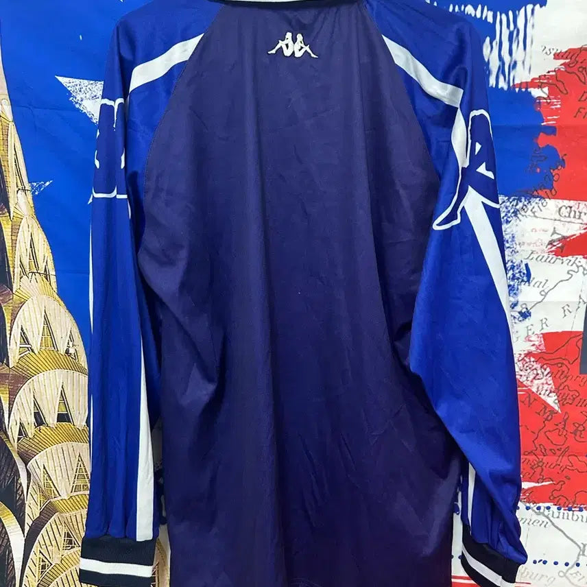 [BUNJANG] Kappa Old School Navy Long Sleeve T-shirt / s급 일본판 카파 올드스쿨 네이비 긴팔티셔츠 XL105