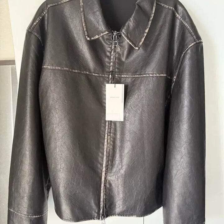 [SOLD OUT] ZARA 가죽자켓 남성 XL 워싱 페이크 레더 자켓