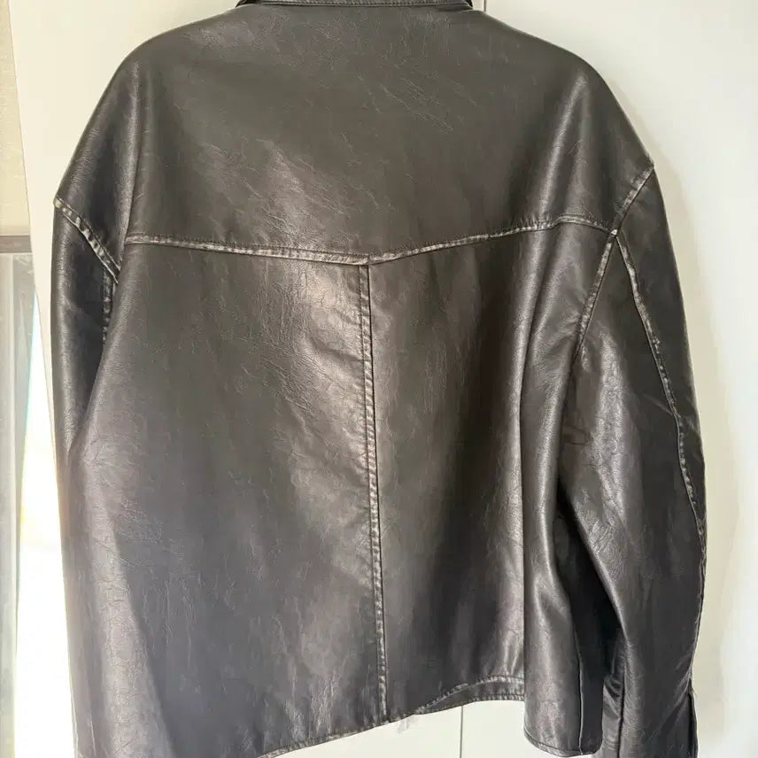[SOLD OUT] ZARA 가죽자켓 남성 XL 워싱 페이크 레더 자켓