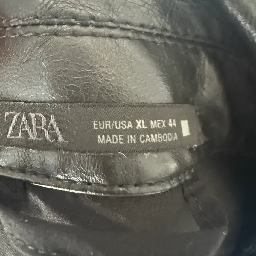 [SOLD OUT] ZARA 가죽자켓 남성 XL 워싱 페이크 레더 자켓