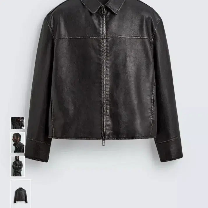 [SOLD OUT] ZARA 가죽자켓 남성 XL 워싱 페이크 레더 자켓