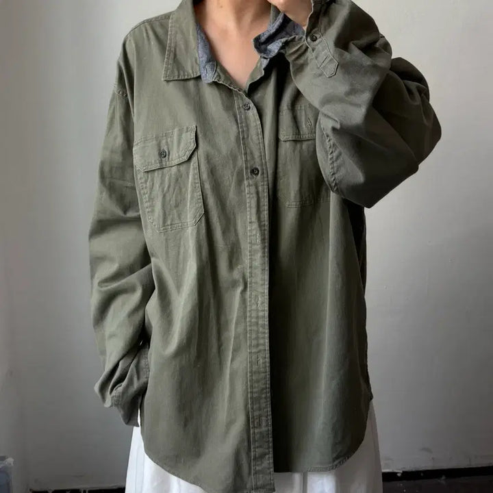 [BUNJANG] Wrangler Khaki Shirt / [XXXL] 랭글러 카키 셔츠