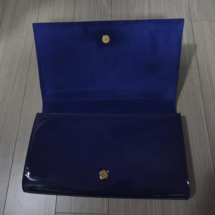 [BUNJANG] Saint Laurent YSL Blue Clutch Bag / 생로랑 YSL 블루 클러치백