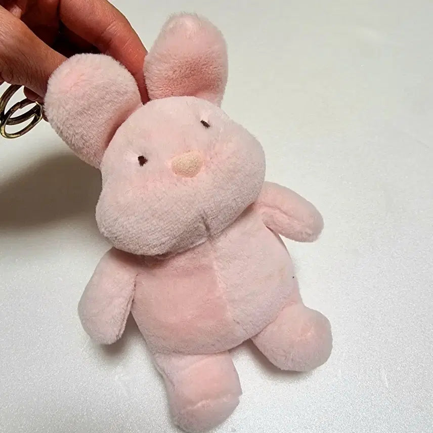 [BUNJANG] Pastel Pink Rabbit Plushie Keyring / 파스텔 분홍 토끼 인형 키링 인형