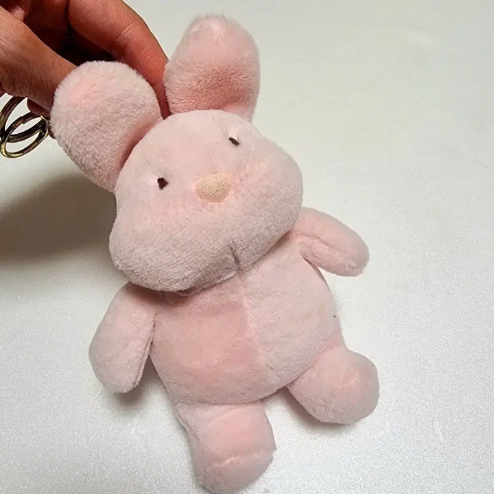 [BUNJANG] Pastel Pink Rabbit Plushie Keyring / 파스텔 분홍 토끼 인형 키링 인형