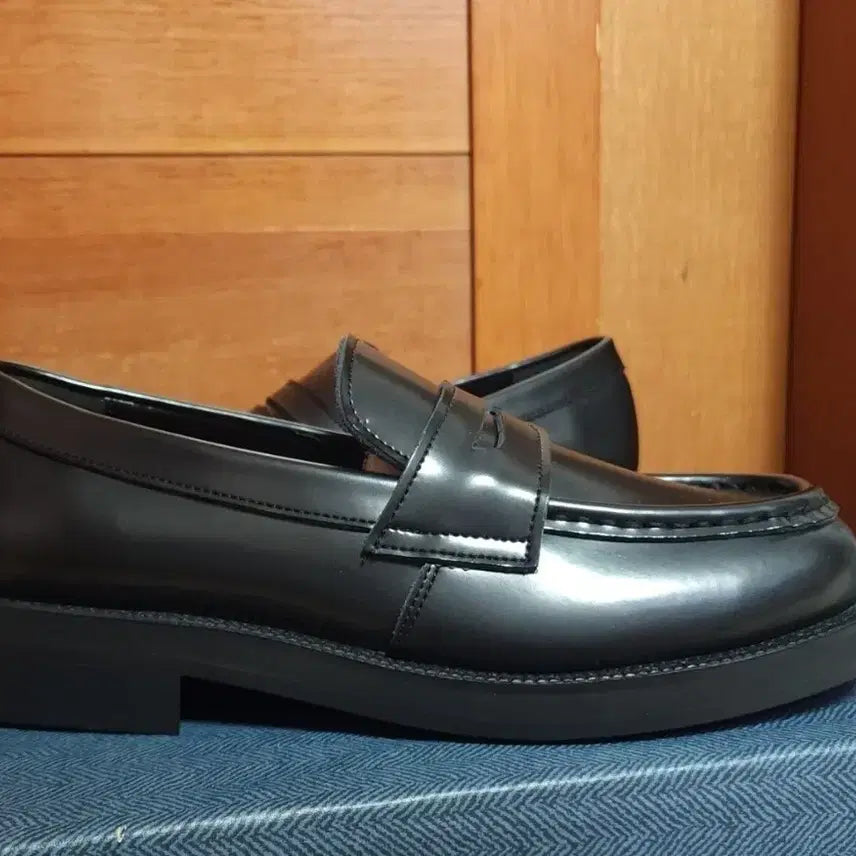 [BUNJANG] Black Penny Loafer Firenze Atelier Leather Shoes / 블랙 페니 로퍼 단화피렌체아뜨리에 국산 260 소가죽 구두 로퍼 새상품