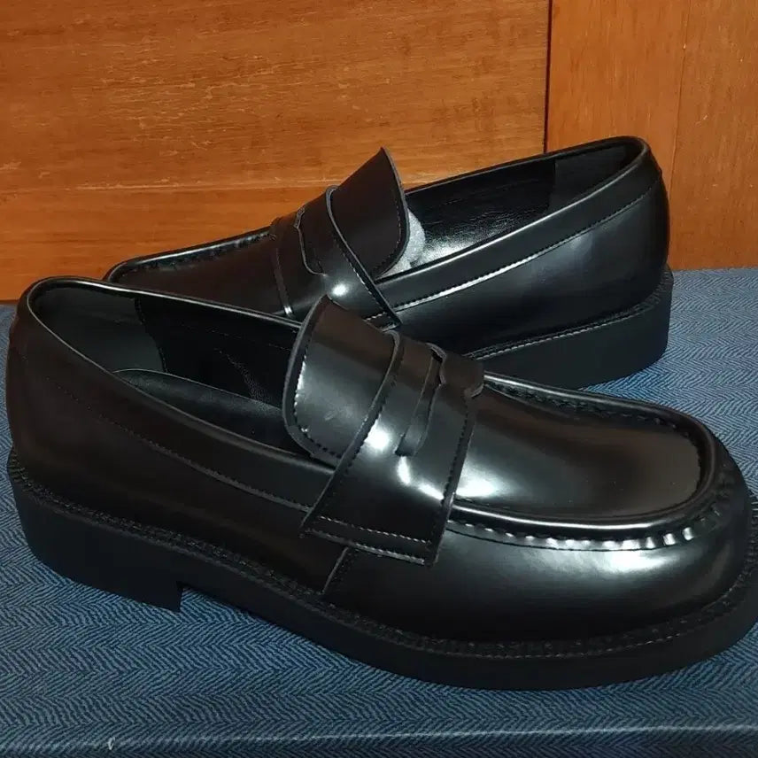[BUNJANG] Black Penny Loafer Firenze Atelier Leather Shoes / 블랙 페니 로퍼 단화피렌체아뜨리에 국산 260 소가죽 구두 로퍼 새상품
