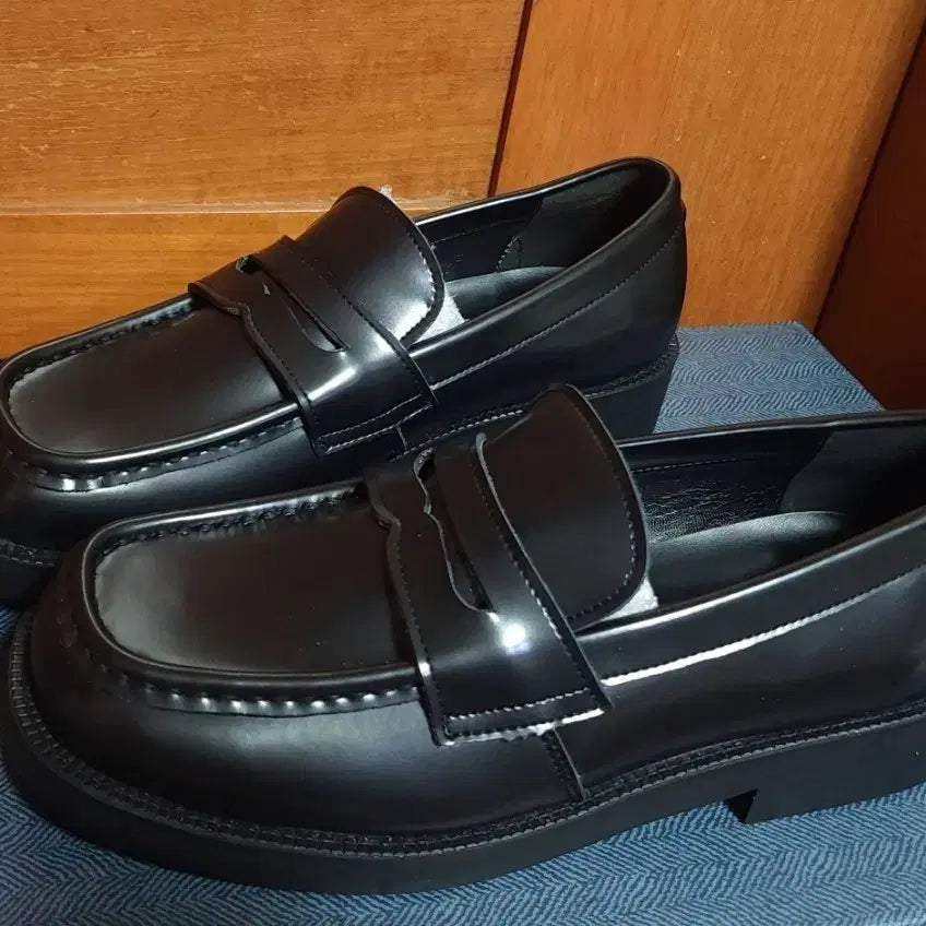 [BUNJANG] Black Penny Loafer Firenze Atelier Leather Shoes / 블랙 페니 로퍼 단화피렌체아뜨리에 국산 260 소가죽 구두 로퍼 새상품