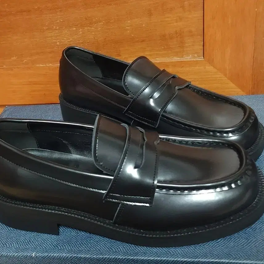 [BUNJANG] Black Penny Loafer Firenze Atelier Leather Shoes / 블랙 페니 로퍼 단화피렌체아뜨리에 국산 260 소가죽 구두 로퍼 새상품