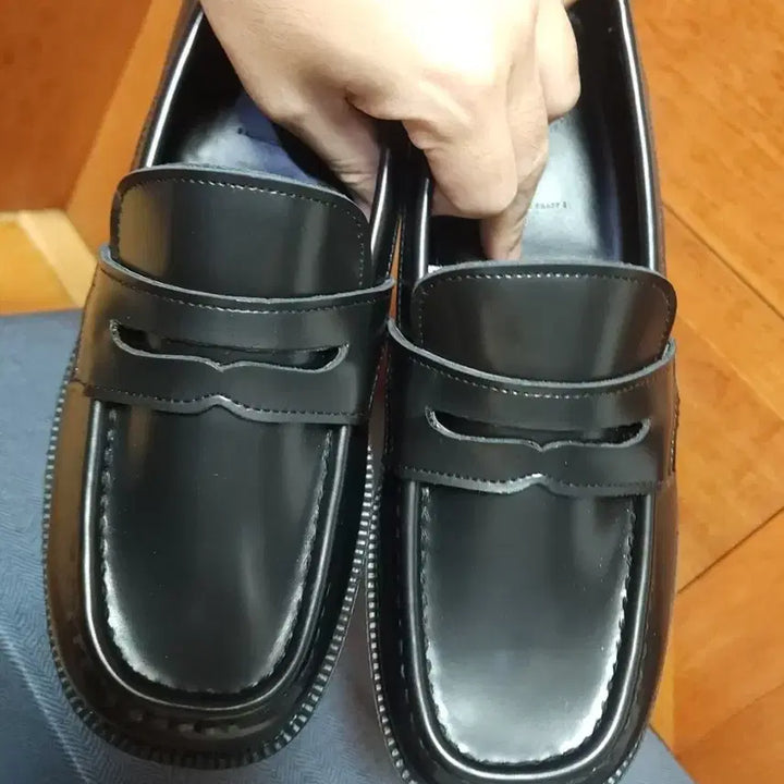 [BUNJANG] Black Penny Loafer Firenze Atelier Leather Shoes / 블랙 페니 로퍼 단화피렌체아뜨리에 국산 260 소가죽 구두 로퍼 새상품