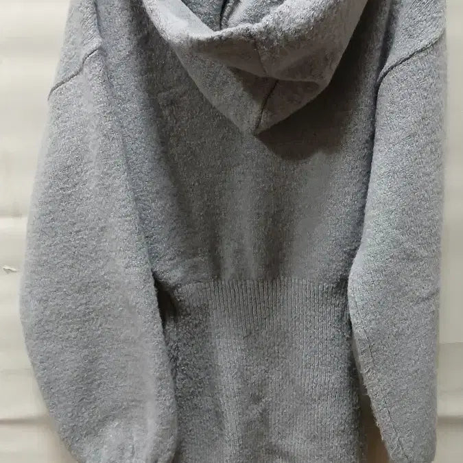 [BUNJANG] Gray Knit Hooded Midi Dress (Size 66) / 회색 니트 후드 원피스66