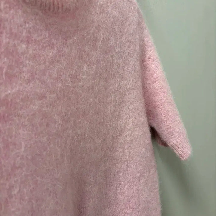 [BUNJANG] Alpaca Blend Short Sleeve Knit Top / 핑크 알파카 반팔 니트