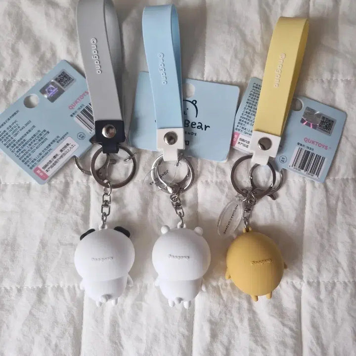 [BUNJANG] Naganog, Nongdamgom, Pug, Koroke Figure Strap Bundle / 나가노 농담곰, 퍼그, 고로케 피규어 스트랩 키링 일괄