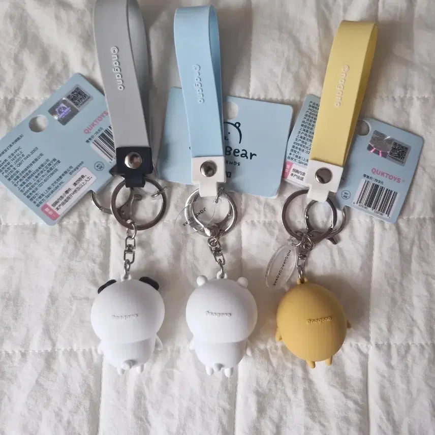 [BUNJANG] Naganog, Nongdamgom, Pug, Koroke Figure Strap Bundle / 나가노 농담곰, 퍼그, 고로케 피규어 스트랩 키링 일괄
