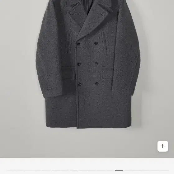 [SOLD OUT] 인더로우 25fw 울 캐시미어 피코트 딥그레이