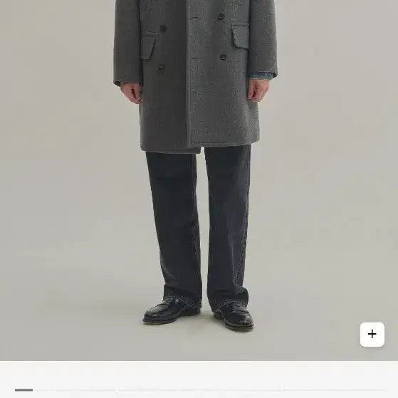 [SOLD OUT] 인더로우 25fw 울 캐시미어 피코트 딥그레이