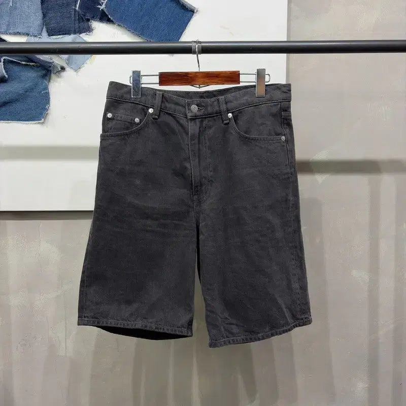 [BUNJANG] Arket Denim Bermuda Shorts / (30인치) 아르켓 캐주얼 스트릿 흑청 반바지 데님 버뮤다 팬츠