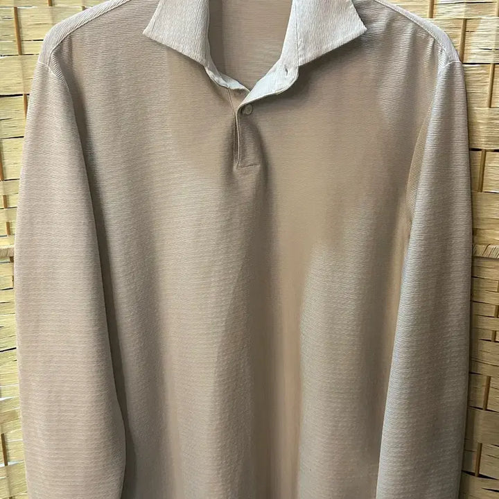 [BUNJANG] Daks Beige Long Sleeve Collar T-Shirt / 닥스 긴팔 카라 티셔츠 베이지