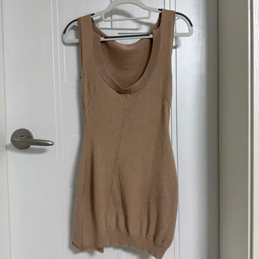 [BUNJANG] Unbalanced Mini Knit Dress / 섹시 미니 언발 니트 원피스 휴양지 룩