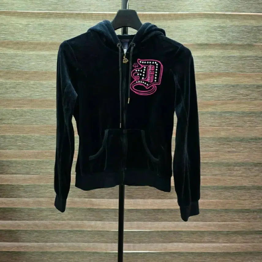 [BUNJANG] Beyonce Dereon Cubic Fitted Hooded Zip-up / (L) 비욘세 데레온 큐빅 딱붙핏 후드집업 3.9