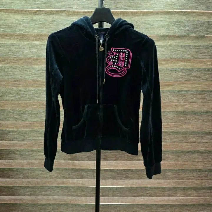 [BUNJANG] Beyonce Dereon Cubic Fitted Hooded Zip-up / (L) 비욘세 데레온 큐빅 딱붙핏 후드집업 3.9