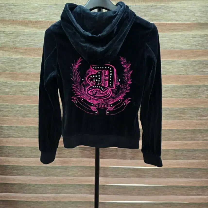 [BUNJANG] Beyonce Dereon Cubic Fitted Hooded Zip-up / (L) 비욘세 데레온 큐빅 딱붙핏 후드집업 3.9