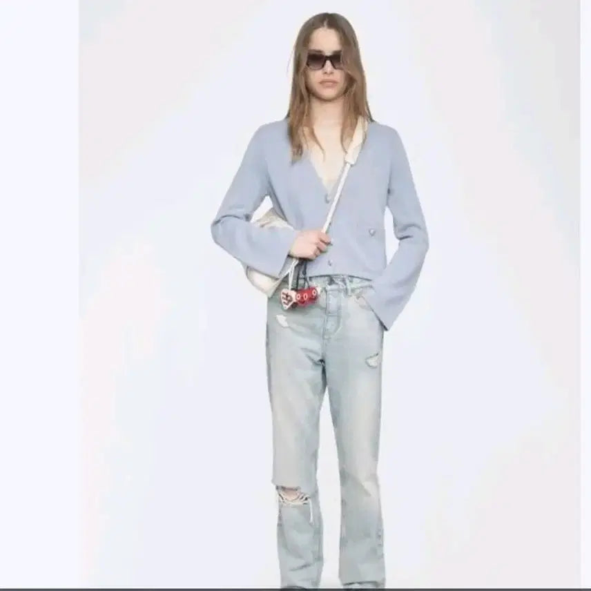 [BUNJANG] ZADIG &amp; VOLTAIRE Cashmere Wool Wide Sleeve Cardigan / 2026.쟈딕앤볼테르)캐시.울 와이드 소매 가디건