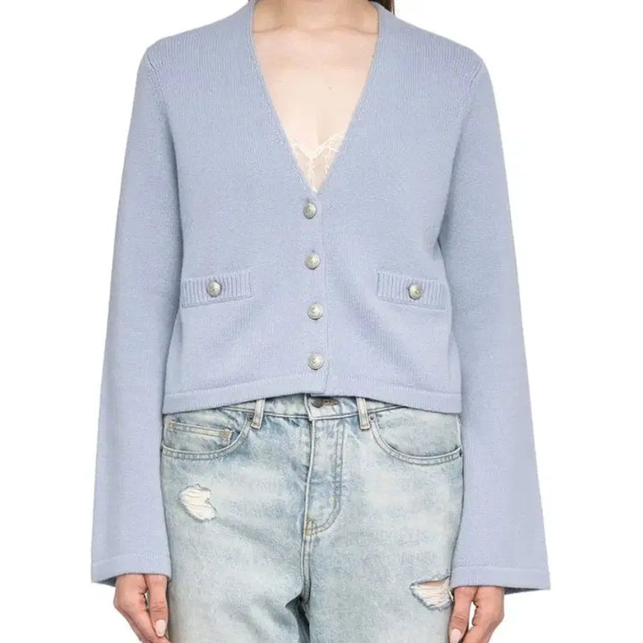 [BUNJANG] ZADIG &amp; VOLTAIRE Cashmere Wool Wide Sleeve Cardigan / 2026.쟈딕앤볼테르)캐시.울 와이드 소매 가디건