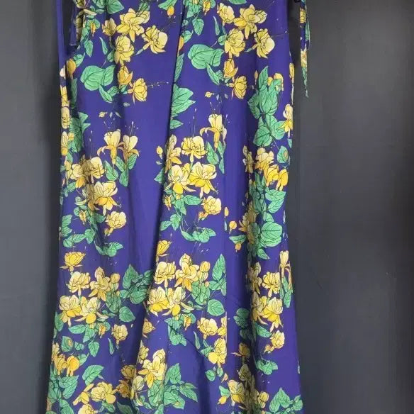 [BUNJANG] Floral Print Cami Long Dress / 플라워 프린트 끈나시 롱 원피스