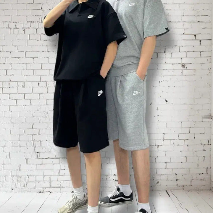 [BUNJANG] Nike Casual Polo Shirt and Shorts Set / 나이키 캐주얼 카라 반바지 세트