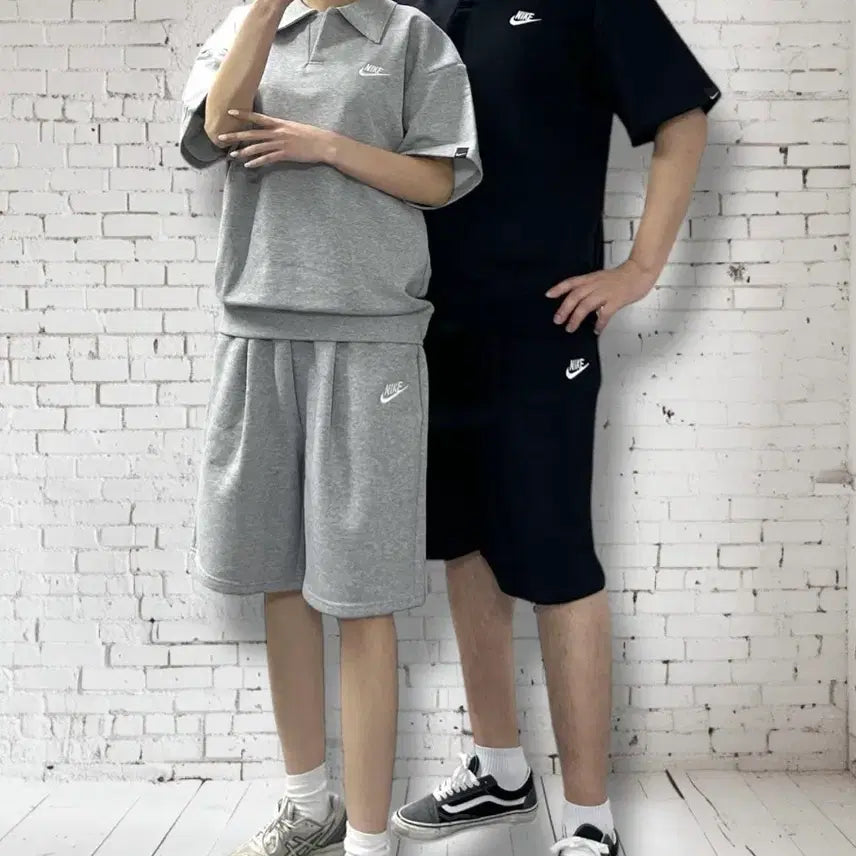 [BUNJANG] Nike Casual Polo Shirt and Shorts Set / 나이키 캐주얼 카라 반바지 세트
