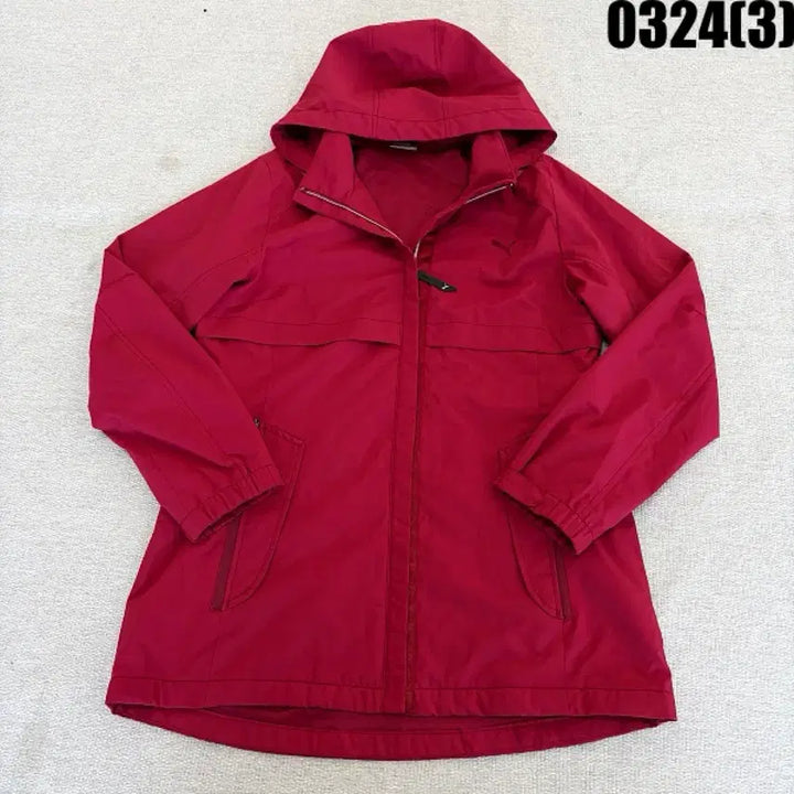 [SOLD OUT] L 푸마 여성 후드 바람막이 자켓 레드 0324(3)