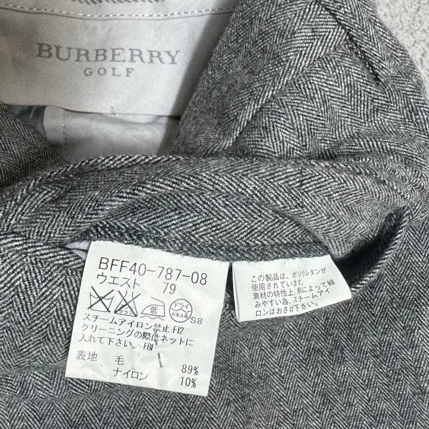 [BUNJANG] Burberry Golf Herringbone Check Gray Wool Pants / 30-31 버버리 골프 헤링본 체크 그레이 울팬츠