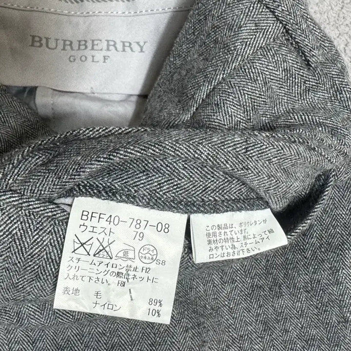 [BUNJANG] Burberry Golf Herringbone Check Gray Wool Pants / 30-31 버버리 골프 헤링본 체크 그레이 울팬츠