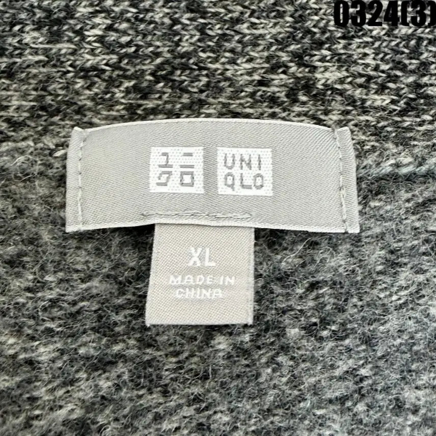 [SOLD OUT] XL 유니클로 그레이 브이넥 가디건 0324(3)