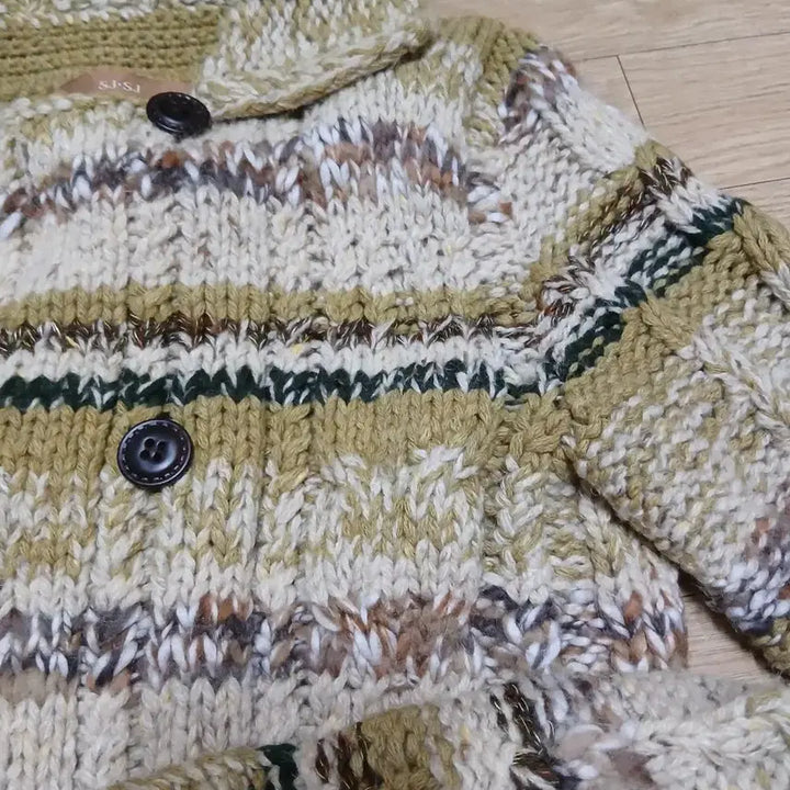 [BUNJANG] SJSJ Olive Knit Cardigan / SJSJ 모 니트 가디건