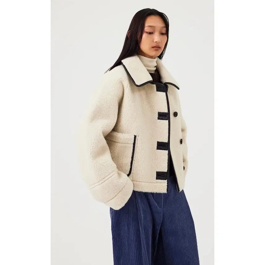 [BUNJANG] Studio Tomboy Reversible Faux Shearling Jacket / 스튜디오 톰보이 23 리버시블 무스탕 자켓