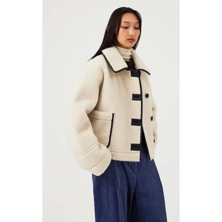[BUNJANG] Studio Tomboy Reversible Faux Shearling Jacket / 스튜디오 톰보이 23 리버시블 무스탕 자켓