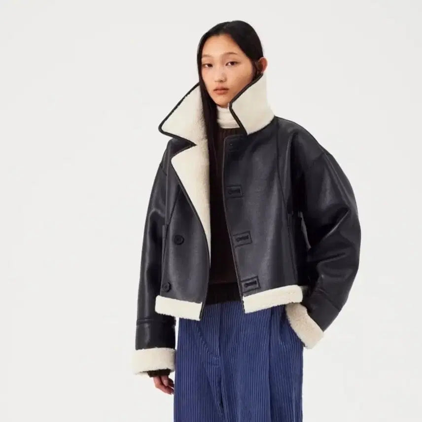 [BUNJANG] Studio Tomboy Reversible Faux Shearling Jacket / 스튜디오 톰보이 23 리버시블 무스탕 자켓