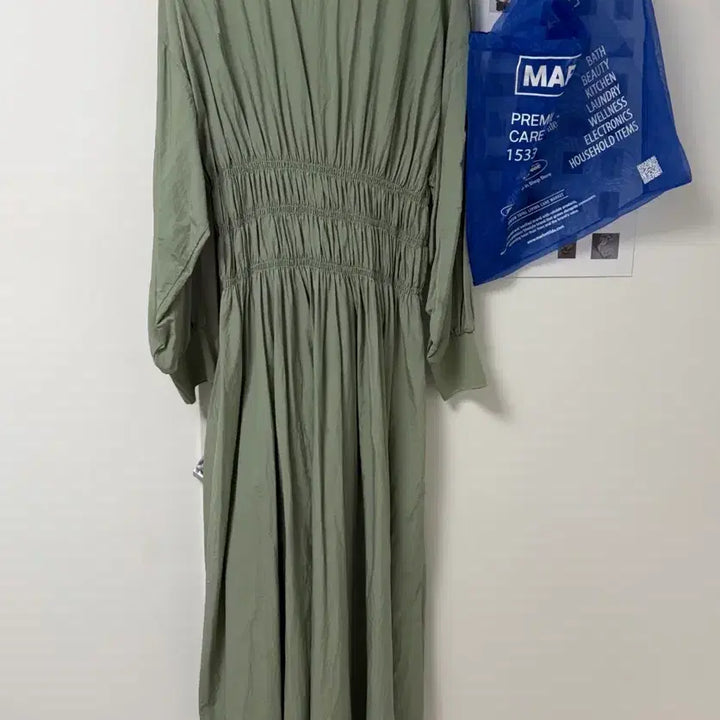 [BUNJANG] ZARA Shirred Long Anorak Dress - Khaki, S Size / 자라 셔링 롱 원피스 카키 /S사이즈 아노락원피스 맥시ops/무료배송