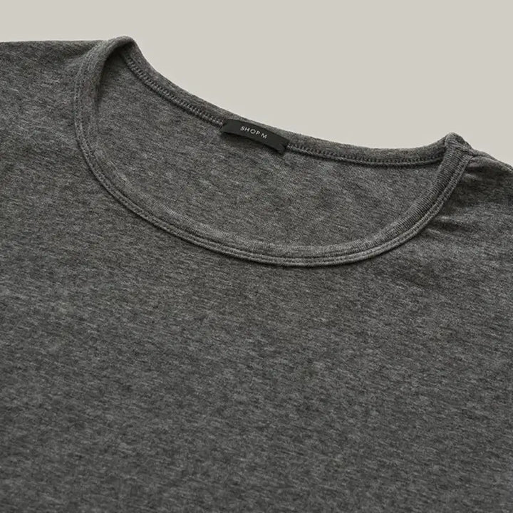 [BUNJANG] Shop M Round Neck Long Sleeve T-shirt / 샵엠 라운드넥티