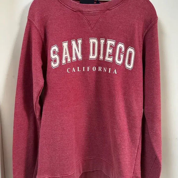 [BUNJANG] Vintage Washed Pink Fleece Sweatshirt / 빈티지 핑크 워시드 기모 맨투맨
