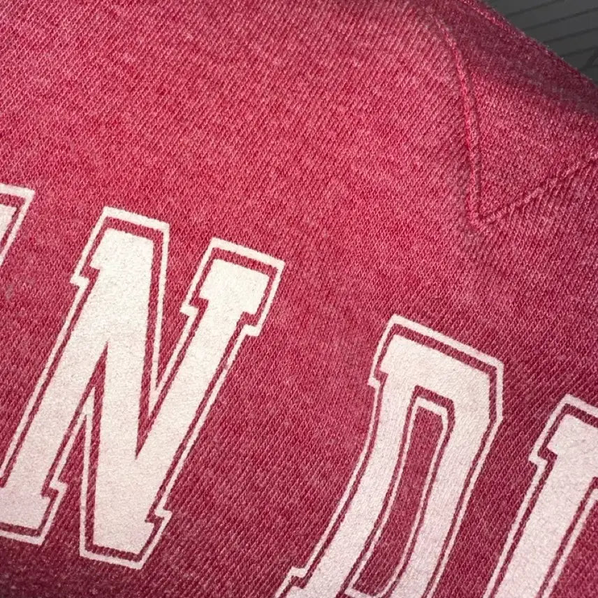 [BUNJANG] Vintage Washed Pink Fleece Sweatshirt / 빈티지 핑크 워시드 기모 맨투맨