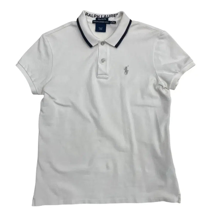 [BUNJANG] Polo Ralph Lauren Silver Pony Navy White Collar Short Sleeve Shirt / 폴로 랄프로렌 실버포니 네이비배색 화이트 카라 반팔 S