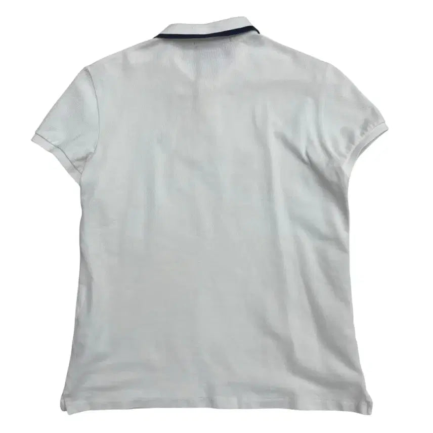 [BUNJANG] Polo Ralph Lauren Silver Pony Navy White Collar Short Sleeve Shirt / 폴로 랄프로렌 실버포니 네이비배색 화이트 카라 반팔 S