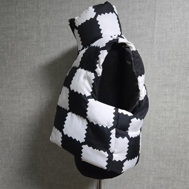 [BUNJANG] Grid Pattern Cotton Padded Vest (M) / 격자무늬 솜패딩조끼(M)