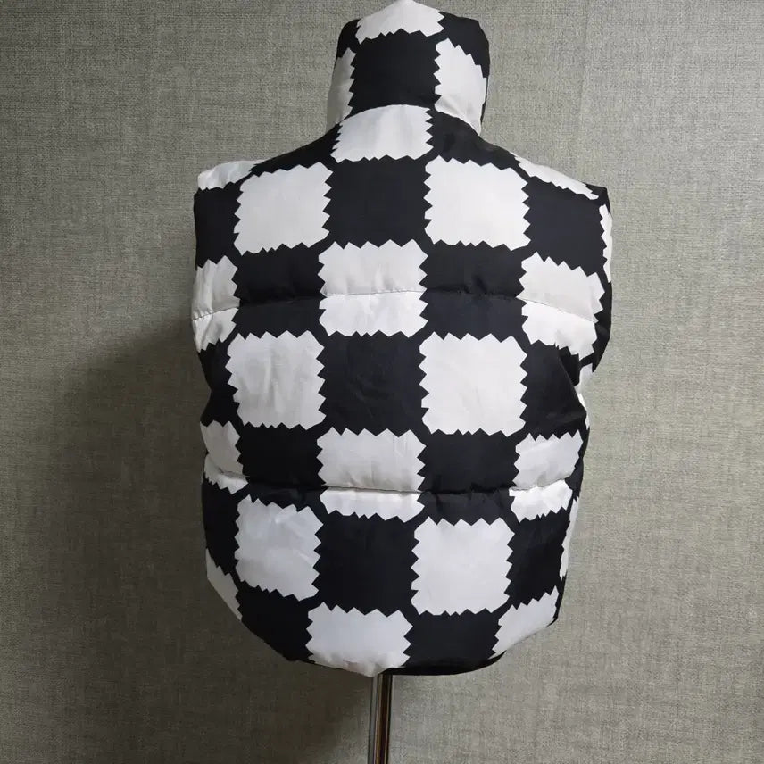 [BUNJANG] Grid Pattern Cotton Padded Vest (M) / 격자무늬 솜패딩조끼(M)