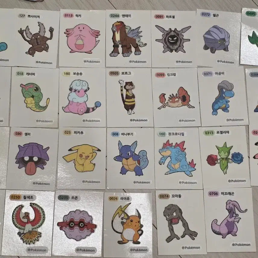 [BUNJANG] Pokemon Bread Stickers (Includes Rare, Japan, Winter Limited Edition) / 포켓몬띠부씰/희귀포함(일본,겨울한정판등)